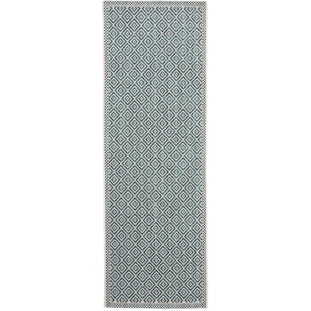 KUNSTLOFT VNITŘNÍ a venkovní běhoun Cleo Modrá 80x240 cm