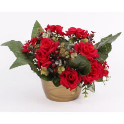 Květinové aranžmá v míse s 12 květy o 30cm 443945