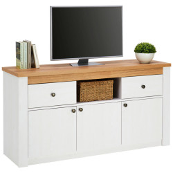 Landscape KOMODA, bílá, barvy modřínu, 137/72/42 cm