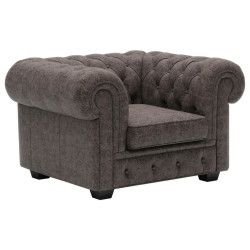 Landscape KŘESLO CHESTERFIELD, kůže, tmavě hnědá