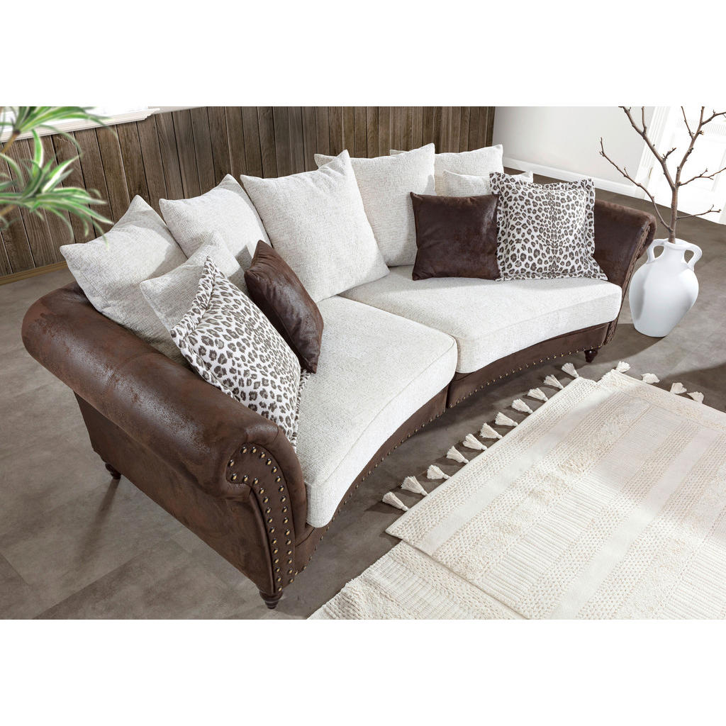 Landscape MEGA POHOVKA, textil, tmavě hnědá, béžová