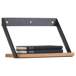 Landscape NÁSTĚNNÝ REGÁL, černá, barvy akácie