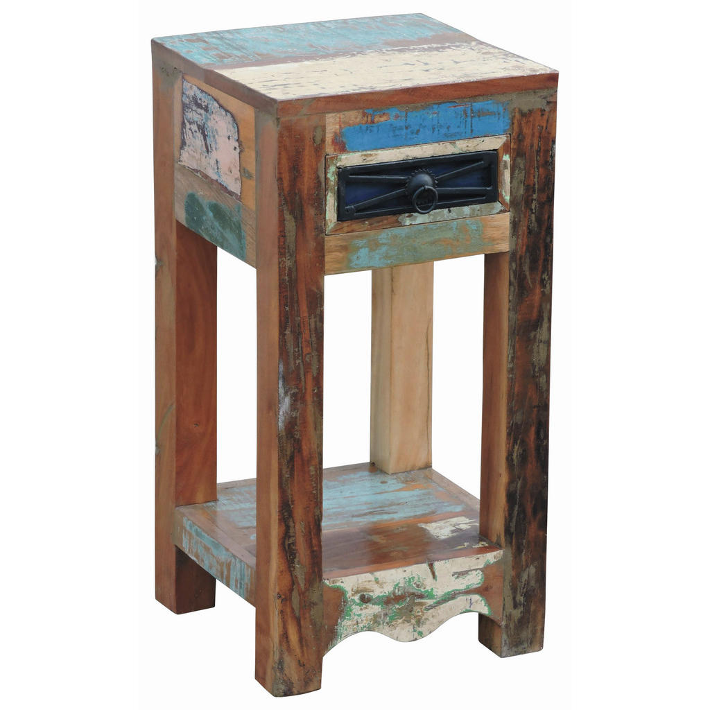 Landscape ODKLÁDACÍ STOLEK, staré dřevo, vícebarevná