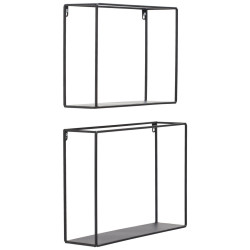 Landscape SADA NÁSTĚNNÝCH REGÁLŮ, černá