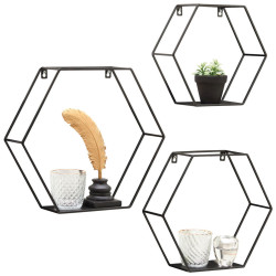 Landscape SADA NÁSTĚNNÝCH REGÁLŮ, černá