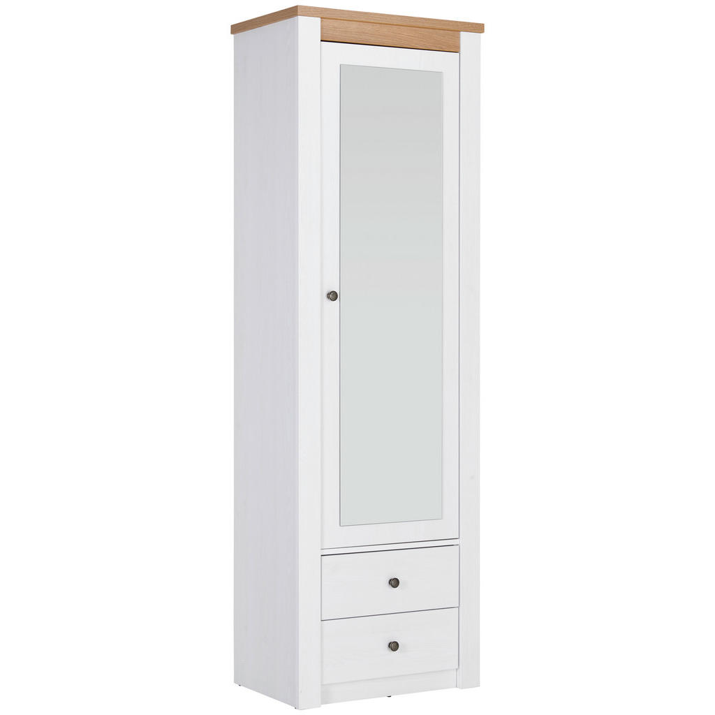 Landscape SKŘÍŇ NA ODĚV, barvy dubu, barvy modřínu, bílá, 62,2/196,5/42,5 cm