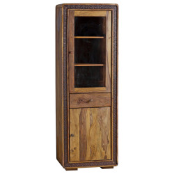 Landscape VITRÍNA, barvy sheesham, měděné barvy, 60/175/40 cm