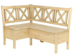 Lavice rohová selská s úložným prostorem sil 19a l/p - k02 tmavá