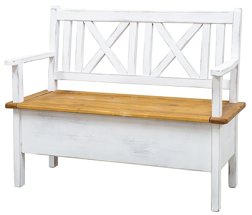 Lavice s područkami a úložným prostorem sil13 b, 120cm - k09 přírodní