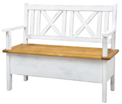 Lavice s područkami a úložným prostorem sil13 b, 120cm - k09 přírodní