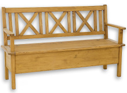 Lavice s područkami a úložným prostorem sil13 b, 150cm - k03 bílá