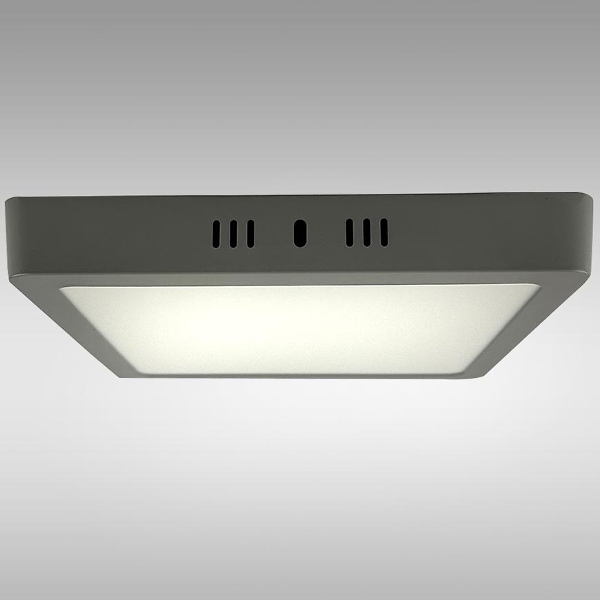 LED podhledové svítidlo BLOCK 18W 4200K ČTVEREC SVĚTLE ŠEDÝ