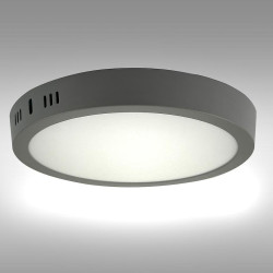 LED podhledové svítidlo RING 18W 4200K KULATÝ SVĚTLE ŠEDÝ