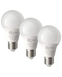 LED ŽÁROVKA QTEC E27 9W 2700K, 3 PACK