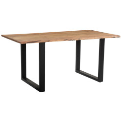 Linea Natura JÍDELNÍ STŮL, akácie, černá, barvy akácie, 160/85/76 cm
