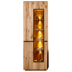 Linea Natura VITRÍNA, divoký dub, divoký dub, 72/203/38 cm