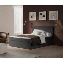 Livetastic AMERICKÁ POSTEL, 180/200 cm, tmavě šedá