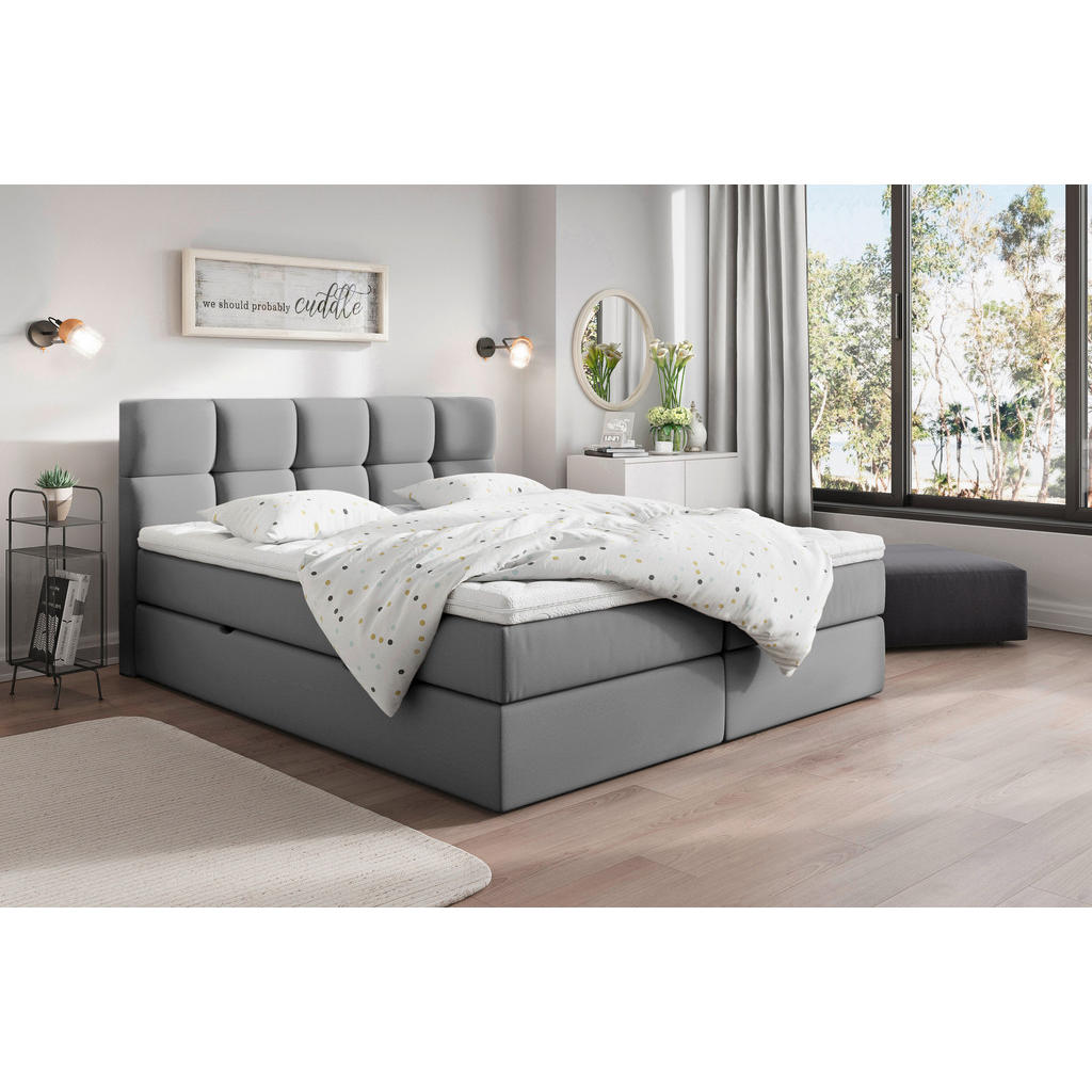 Livetastic AMERICKÁ POSTEL, 200/220 cm, tmavě šedá