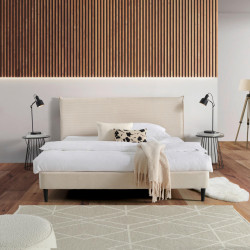 Livetastic ČALOUNĚNÁ POSTEL, 180/200 cm, bílá