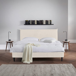 Livetastic ČALOUNĚNÁ POSTEL, 180/200 cm, krémová