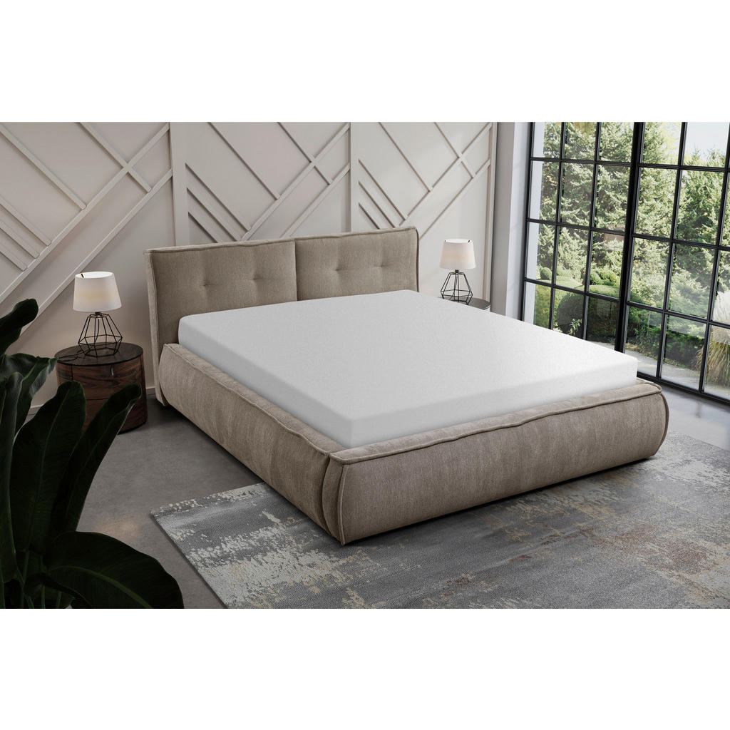 Livetastic ČALOUNĚNÁ POSTEL, 180/200 cm, světle hnědá