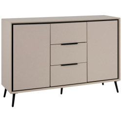 Livetastic KOMODA, černá, pískové barvy, 135/90/38 cm