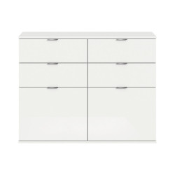 Livetastic KOMODA, bílá, vysoce lesklá bílá, 120/85/37 cm