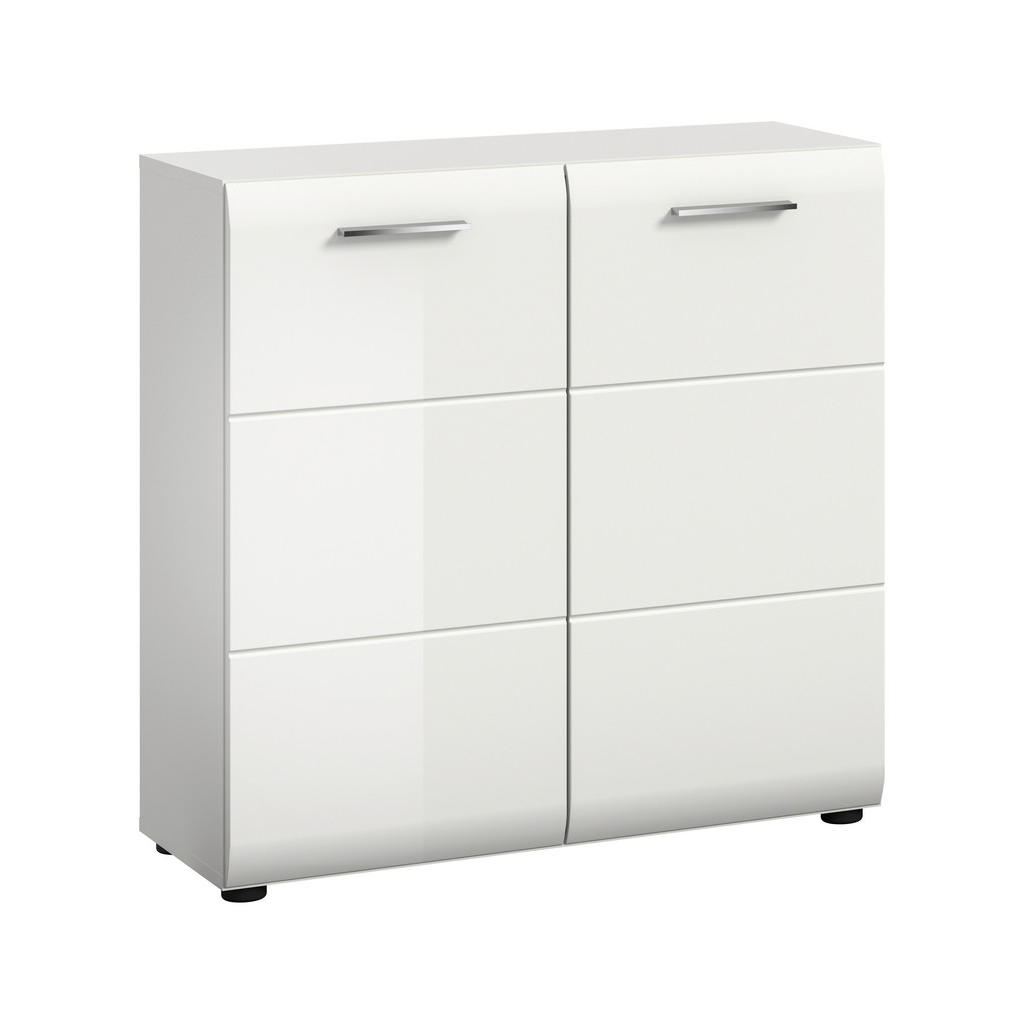 Livetastic KOMODA, bílá, vysoce lesklá bílá, 80/81/34 cm