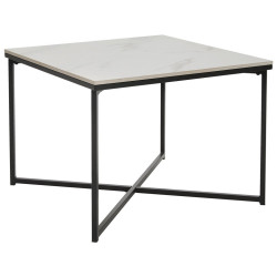 Livetastic KONFERENČNÍ STOLEK, černá, bílá, kov, keramika, 60/43/60 cm
