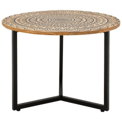 Livetastic KONFERENČNÍ STOLEK, přírodní barvy, černá, dřevo, kov, 60/60/40 cm