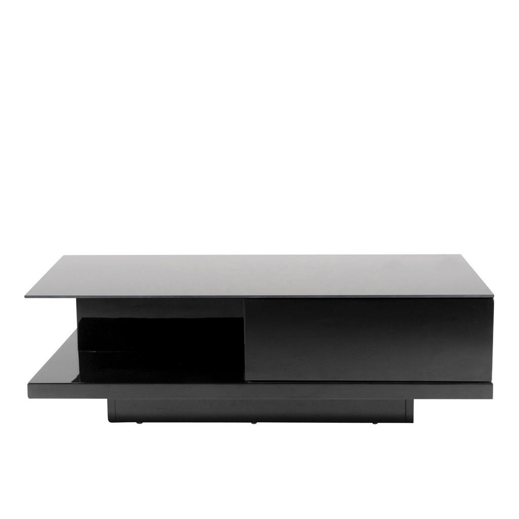 Livetastic KONFERENČNÍ STOLEK, vysoce lesklá černá, sklo, kompozitní dřevo, 120/60/36 cm