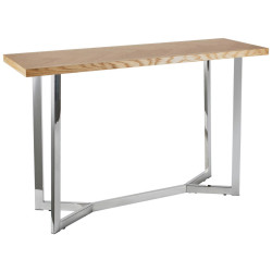 Livetastic KONZOLOVÝ STOLEK, barvy dubu, barvy nerez oceli, dřevo, kov, kompozitní dřevo, 120/78/40 cm