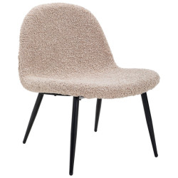 Livetastic KŘESLO, dřevo, kov, textil, hnědá, černá