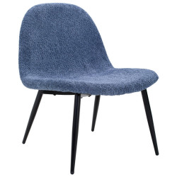 Livetastic KŘESLO, dřevo, kov, textil, modrá, černá