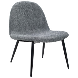 Livetastic KŘESLO, dřevo, kov, textil, šedá, černá