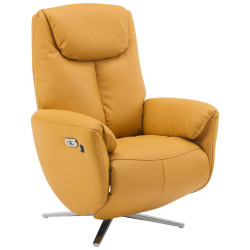 Livetastic MASÁŽNÍ KŘESLO, textil, kůže, žlutá