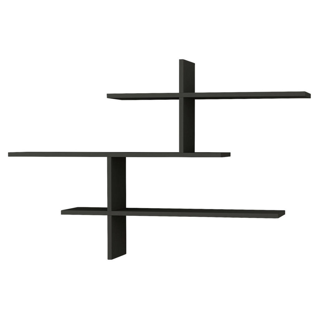 Livetastic NÁSTĚNNÝ REGÁL, antracitová, 123/81/22 cm