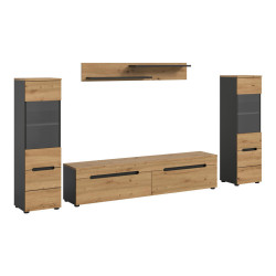 Livetastic OBÝVACÍ STĚNA dub artisan