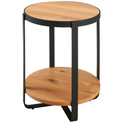 Livetastic ODKLÁDACÍ STOLEK, dub, přírodní barvy, černá