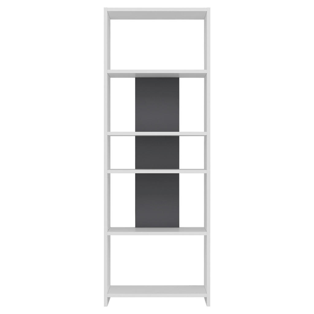 Livetastic REGÁL, antracitová, bílá, 56,9/160/25 cm