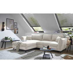 Livetastic ROHOVÁ ROZKLÁDACÍ POHOVKA, textil, slonovinová