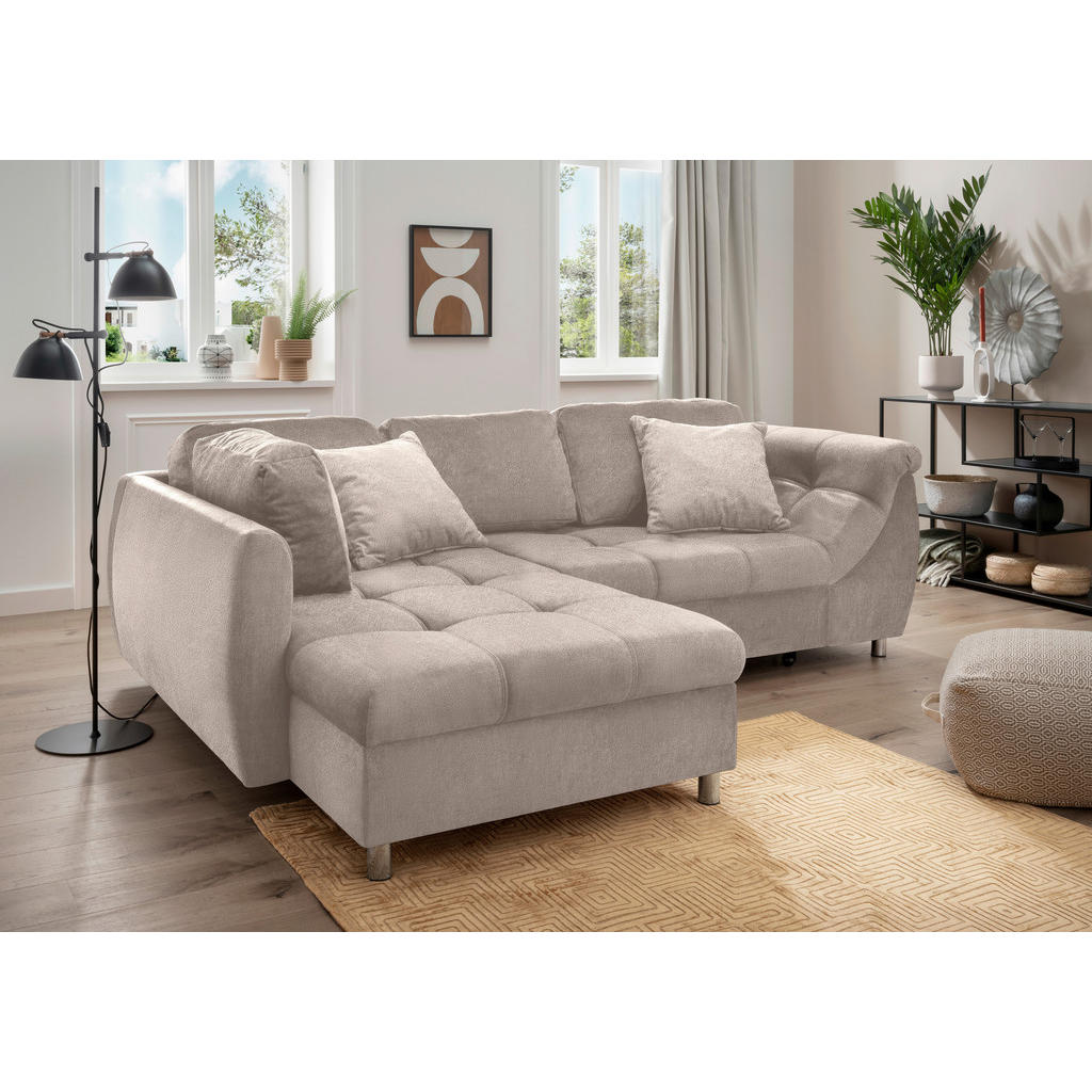 Livetastic ROHOVÁ SEDAČKA, textil, šedohnědá