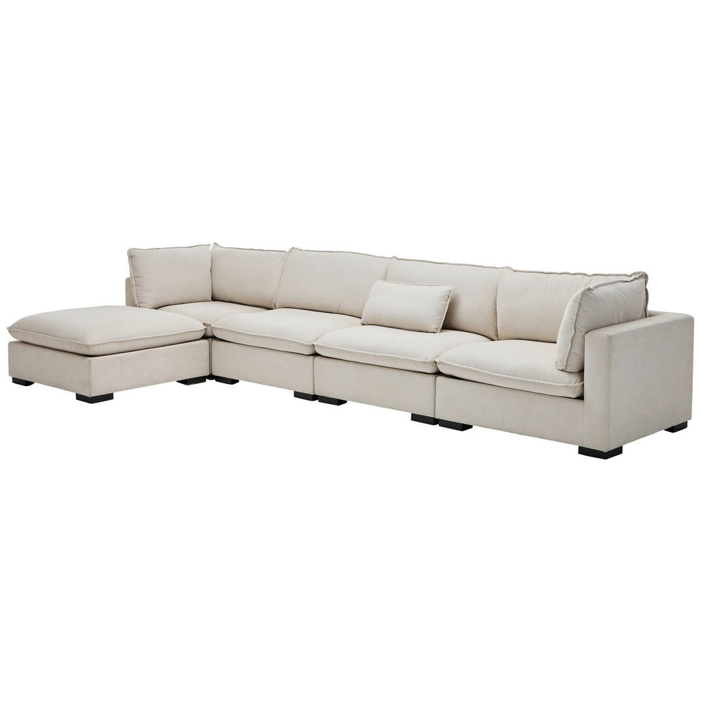 Livetastic ROHOVÁ SEDAČKA, textil, krémová