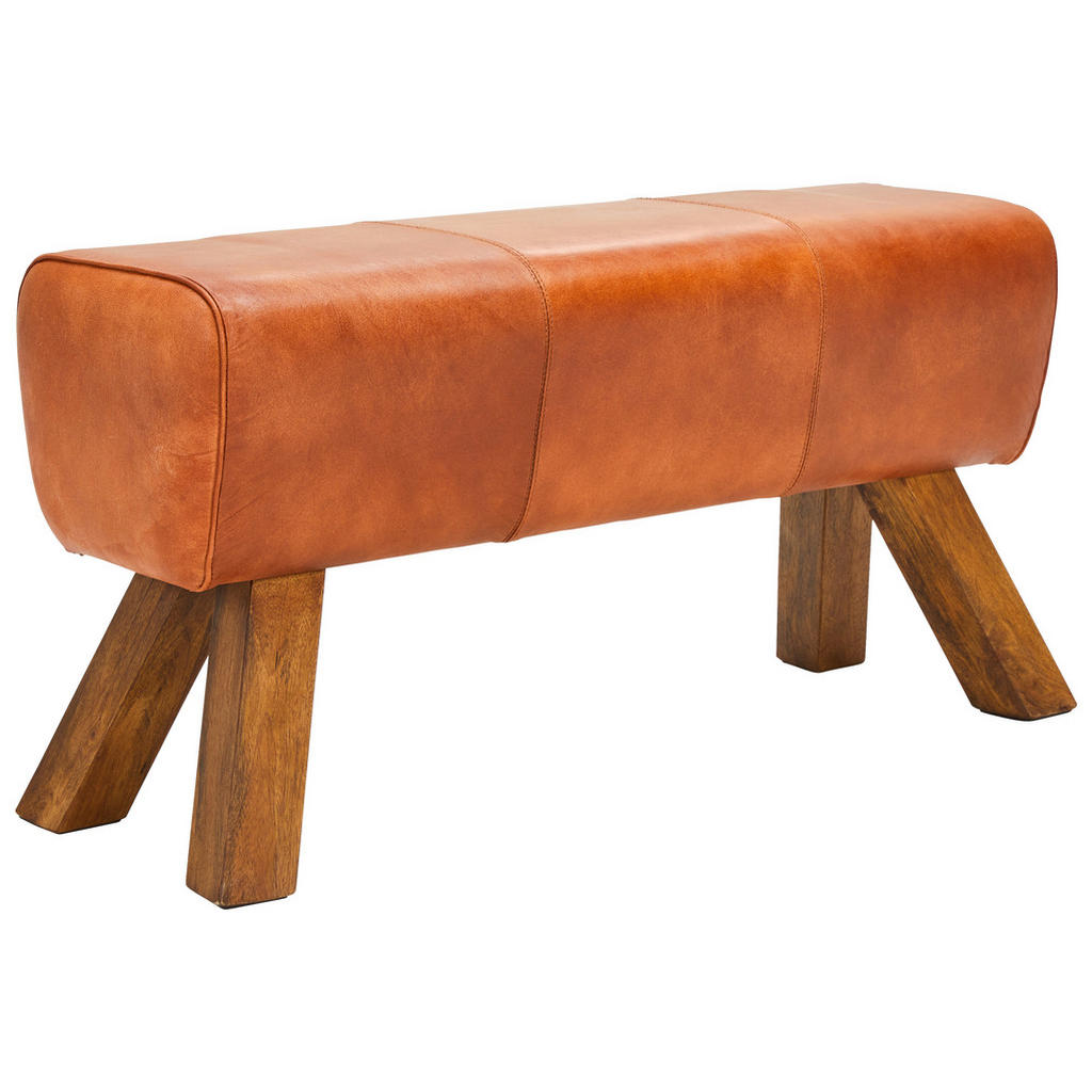 Livetastic SEDACÍ LAVICE, dřevo, kůže, 90/46/30 cm