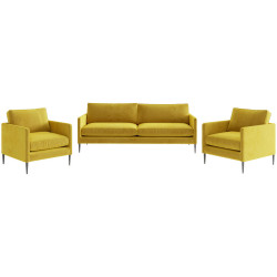 Livetastic SEDACÍ SESTAVA, textil, curry žlutá