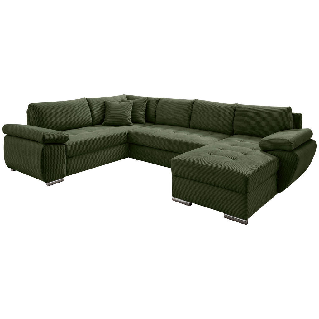 Livetastic SEDACÍ SOUPRAVA, textil, tmavě zelená