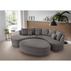 Livetastic SEDACÍ SOUPRAVA, textil, šedá