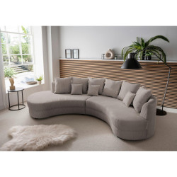 Livetastic SEDACÍ SOUPRAVA, textil, šedavě hnědá