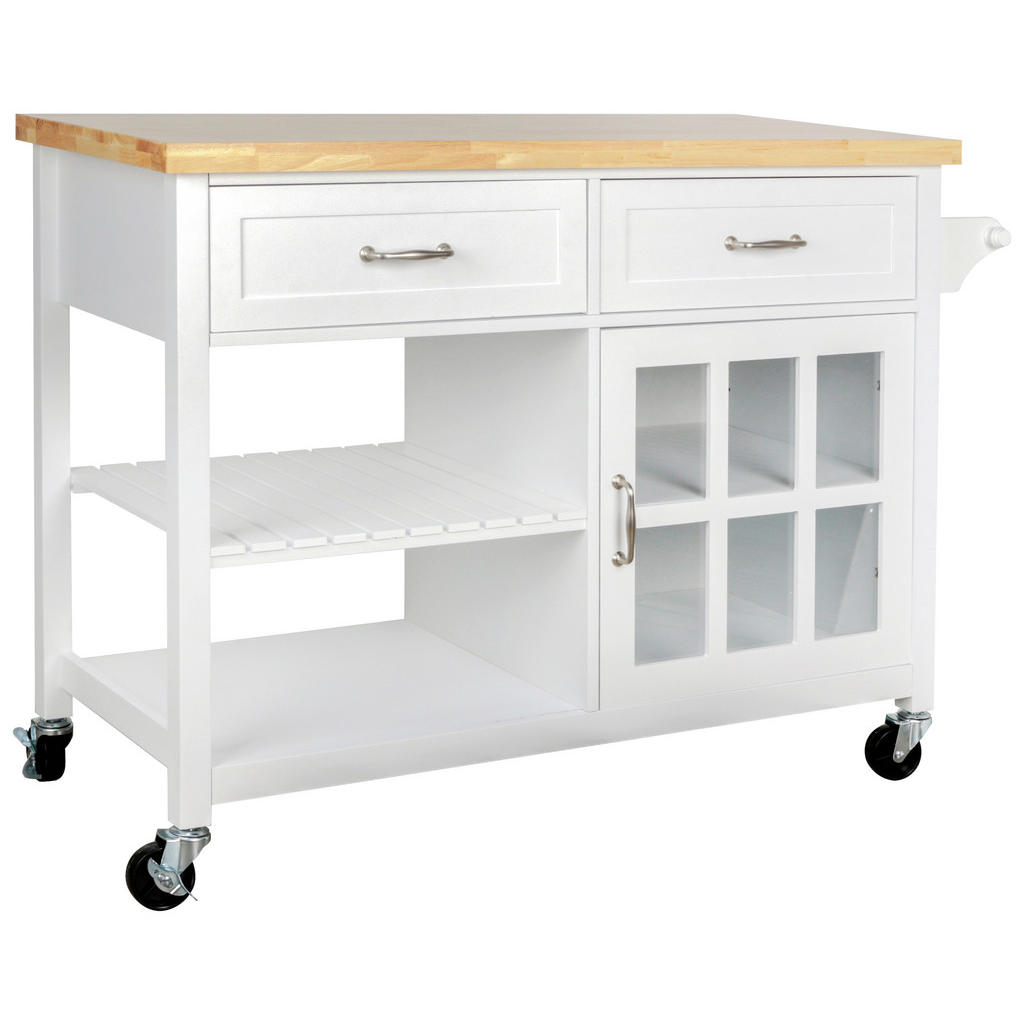 Livetastic SERVÍROVACÍ VOZÍK, přírodní barvy, bílá, 117/86/48 cm