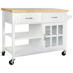 Livetastic SERVÍROVACÍ VOZÍK, přírodní barvy, bílá, 117/86/48 cm